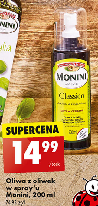 Biedronka Oliwa z oliwek w spray'u Monini, 200 ml oferta