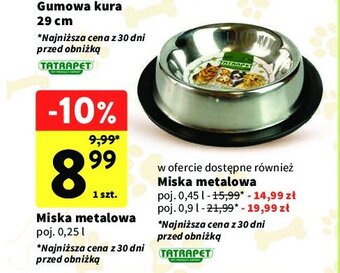 Intermarche Miska metalowa na gumie 900 ml oferta