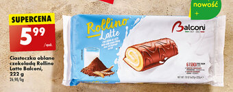 Biedronka Ciasteczka oblane czekoladą Rollino Latte Balconi 222 g oferta
