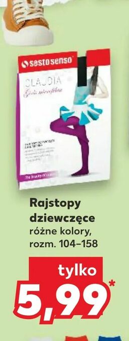 Kaufland Rajstopy dziewczęce oferta