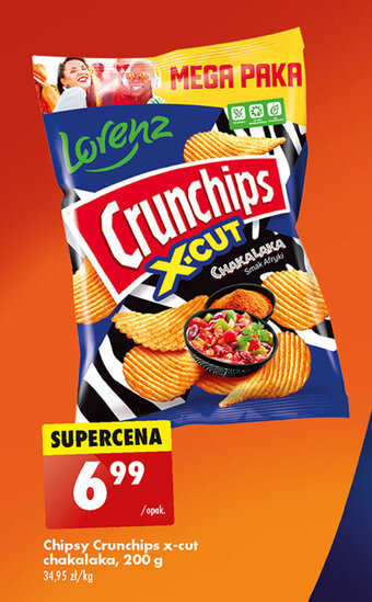 Biedronka Chipsy Crunchips x-cut chakalaka, 200 g oferta