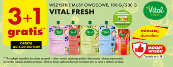 Biedronka WSZYSTKIE MUSY OWOCOWE, 100 G/200 G VITAL FRESH oferta