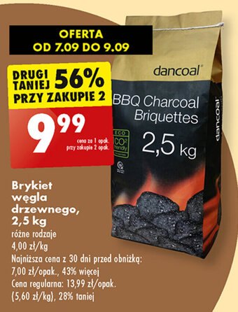 Biedronka Brykiet węgla drzewnego, 2,5 kg oferta