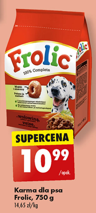 Biedronka Karma dla psa Frolic, 750 g oferta