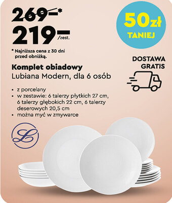 Biedronka Komplet obiadowy oferta