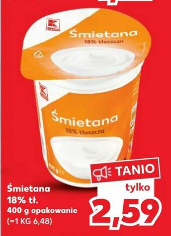 Kaufland Śmietana 18% tł oferta