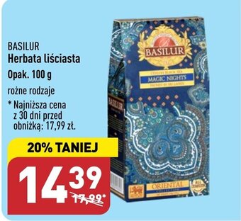 ALDI BASILUR Herbata liściasta 100 g oferta