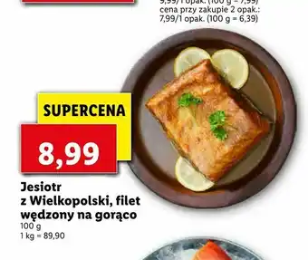 Lidl Jesiotr z Wielkopolski, filet wędzony na gorąco oferta