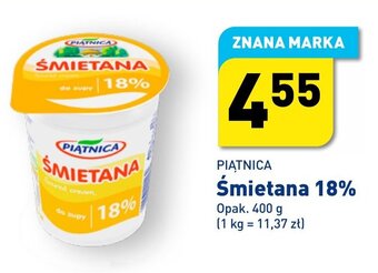 ALDI PIĄTNICA Śmietana 18% 400 g oferta