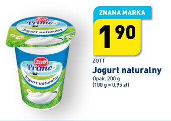 ALDI ZOTT Jogurt naturalny 200 g oferta