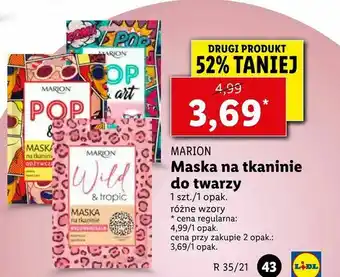 Lidl Maska na tkaninie do twarzy oferta