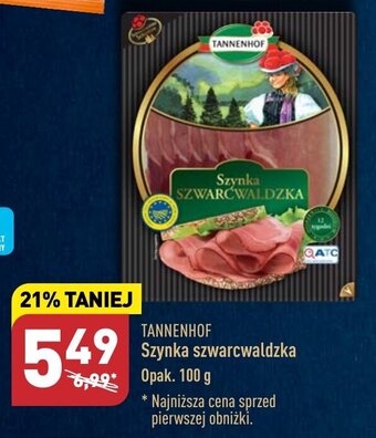 ALDI TANNENHOF Szynka szwarcwaldzka 100 g oferta