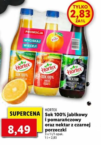 Lidl Sok 100% jabłkowy i pomarańczowy oraz nektar z czarnej porzeczki oferta