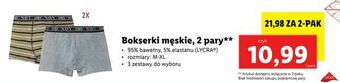 Lidl Bokserki męskie, 2 pary oferta