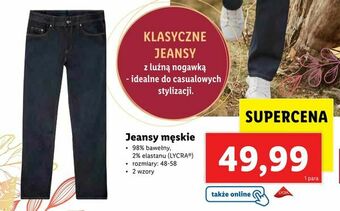 Lidl Jeansy męskie oferta