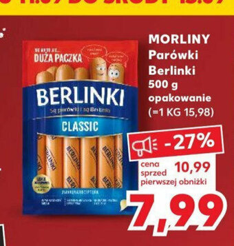 Kaufland MORLINY Parówki Berlinki 500 g oferta
