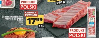 Netto Żeberka wieprzowe Prosto z Zagrody Netto oferta