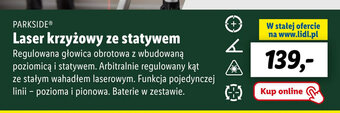 Lidl Laser krzyżowy ze statywem oferta