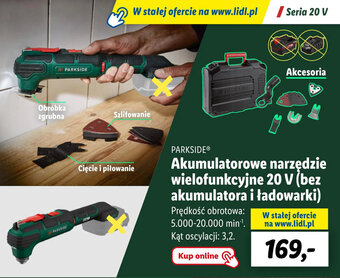 Lidl Akumulatorowe narzędzie wielofunkcyjne 20 V (bez akumulatora i ładowarki) oferta
