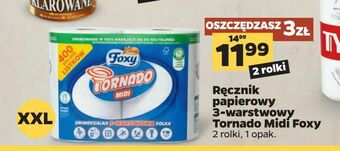 Netto Ręcznik papierowy 3-warstwowy Tornado Midi Foxy oferta