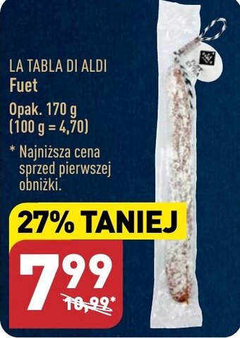 ALDI LA TABLA DI ALDI Fuet 170g oferta