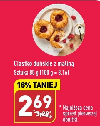 ALDI Ciastko duńskie z maliną 85 g oferta