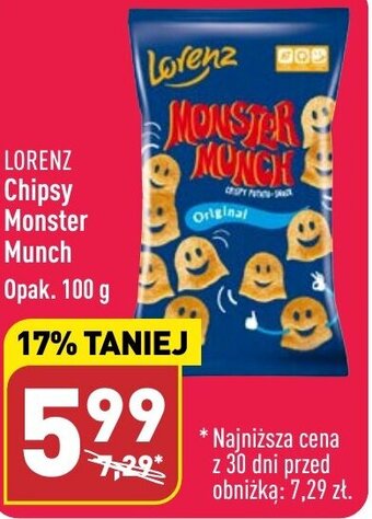 ALDI LORENZ Chipsy Monster Munch 100g oferta