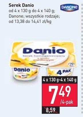 Stokrotka Danio serek homogenizowany o smaku waniliowym 520 g (4 x 130 g) oferta