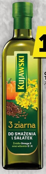Euro Sklep Kujawski 3 ziarna olej rzepakowy z olejami z lnu i pestek dyni 500 ml oferta