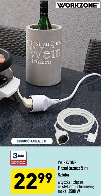 ALDI WORKZONE Przedłużacz 5 m oferta