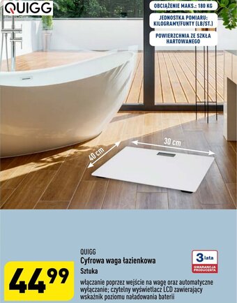 ALDI QUIGG Cyfrowa waga łazienkowa oferta