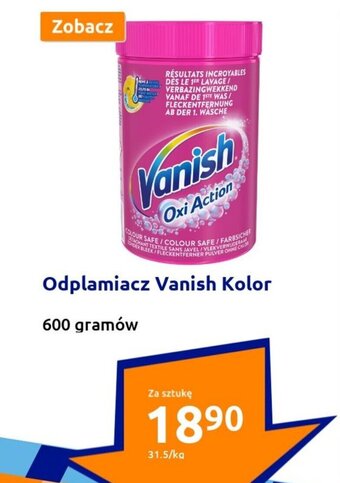Action Odplamiacz Vanish Kolor 600 gramów oferta