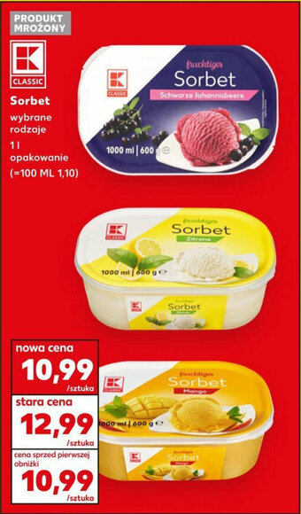 Kaufland Sorbet 1l oferta