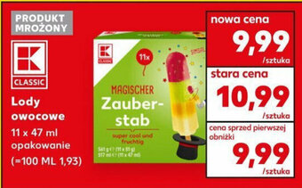 Kaufland Lody owocowe 11 x 47 ml oferta