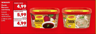 Kaufland WINIARY Żurek, Barszcz czerwony 170g oferta