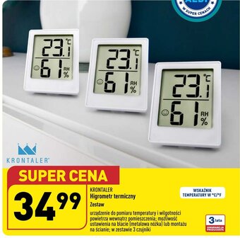 ALDI Higrometr termiczny Zestaw oferta