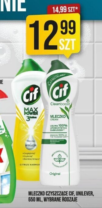 Market Jan MLECZKO CZYSZCZĄCE CIF, UNILEVER, 650 ML oferta