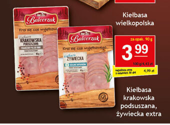 Gram Market Kiełbasa krakowska podsuszana, żywiecka extra 90 g oferta