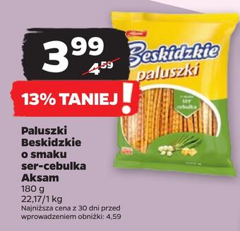 Netto Paluszki beskidzkie o smaku ser-cebulka aksam oferta