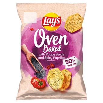 Selgros Lay's oven baked pieczone formowane chipsy ziemniaczane z makiem o smaku ostrej papryki 110 g oferta