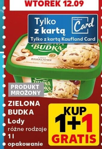 Kaufland ZIELONA BUDKA LODY 1l oferta