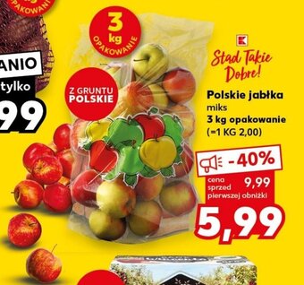 Kaufland Polskie jabłka 3kg oferta