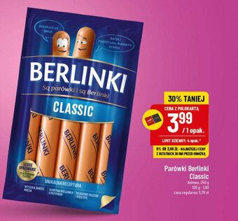 Polomarket Parówki Berlinki Classic Animex, 250 g oferta