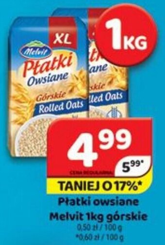 Płatki owsiane Melvit 1kg górskie