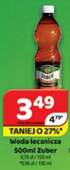 Woda lecznicza 500ml Zuber
