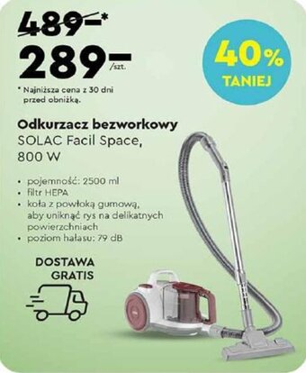 SOLAC Odkurzacz bezworkowy