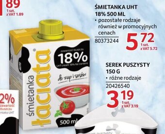 Selgros ŚMIETANKA UHT 18% 500 ML oferta