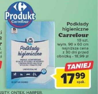 Carrefour Podkłady higieniczne 10 szt oferta