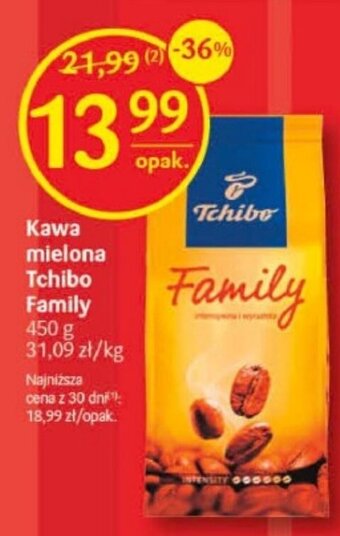 Delikatesy Centrum Kawa mielona Tchibo Family 450 g oferta