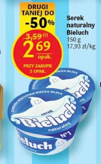 Delikatesy Centrum Serek naturalny Bieluch 150 g oferta